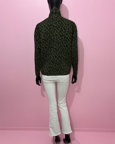 Chemisier léopard kaki