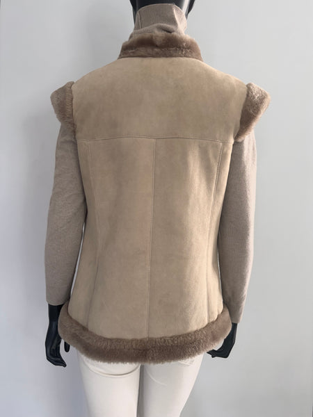 Gilet en peau lainée