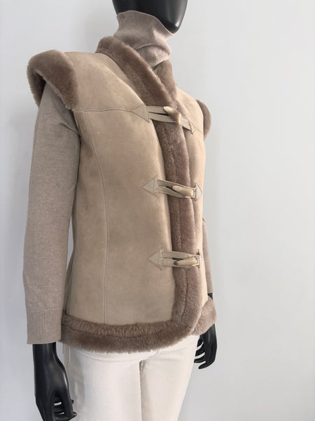 Gilet en peau lainée