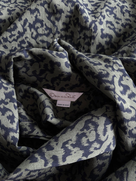 Chemisier léopard kaki