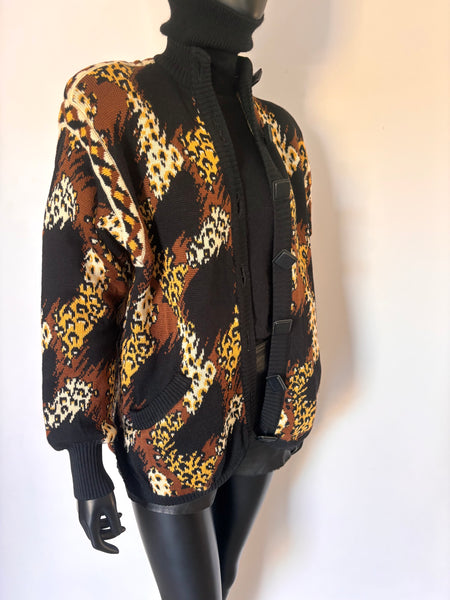 Cardigan Léopard