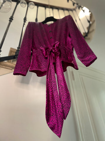 Blouse en soie fuchsia