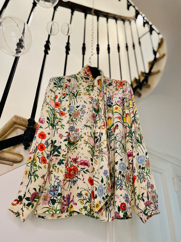 Flora silk blouse