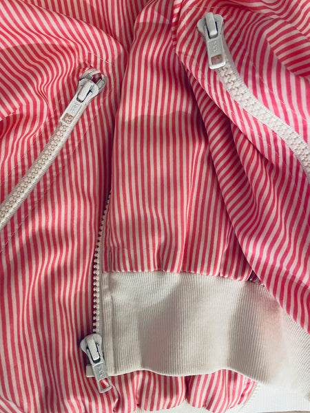 Pink and white striped jacket