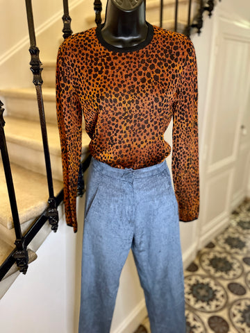 Iridescent leopard sweater