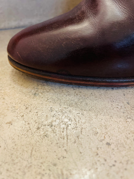 Mahogany glossy leather boots 🤎