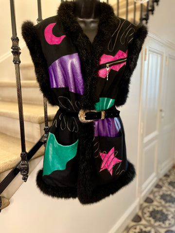 Veste longue sans manches