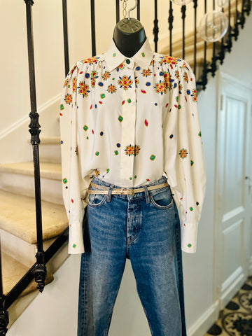 Blouse bijoutée