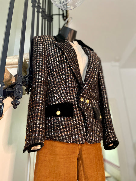 Iridescent tweed-style jacket / blazer