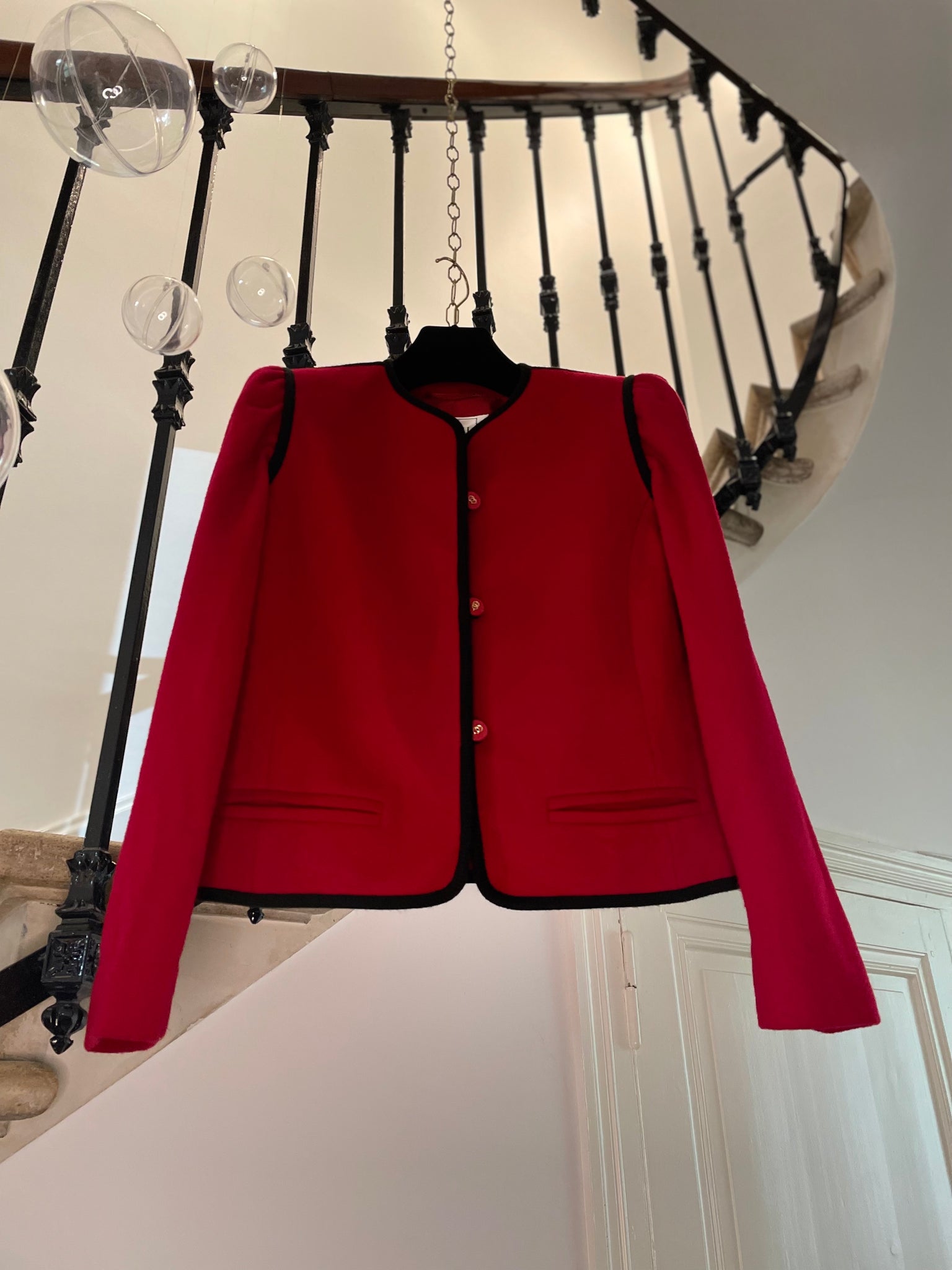 Red short jacket
