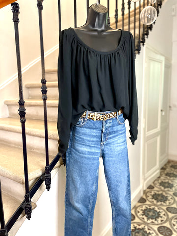 Blouse patte de velours