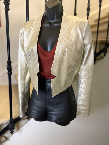 Jacket / Spencer in gold leather