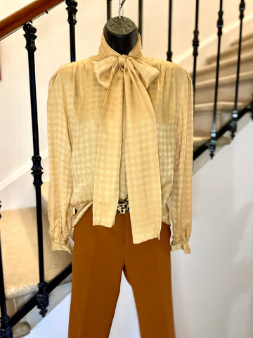 Blouse lavallière Monogrammée