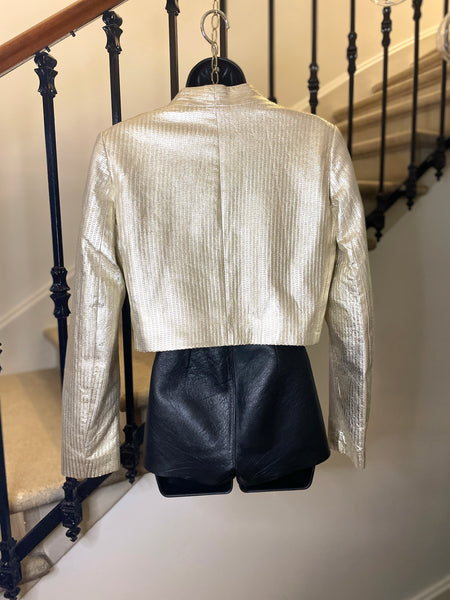 Jacket / Spencer in gold leather